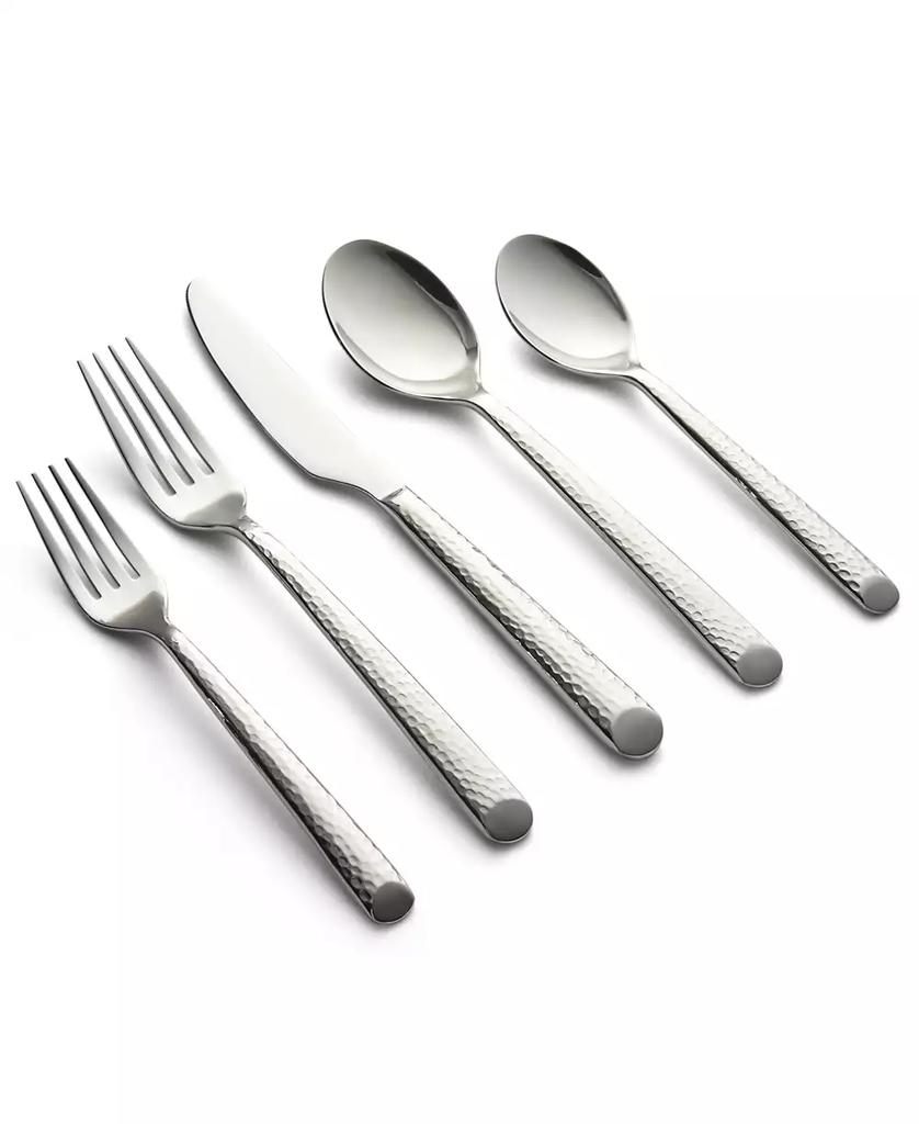 Cambridge Silversmiths Cambridge Elsa Mirror Hammered 20-Pc. Flatware Set, Service for 4