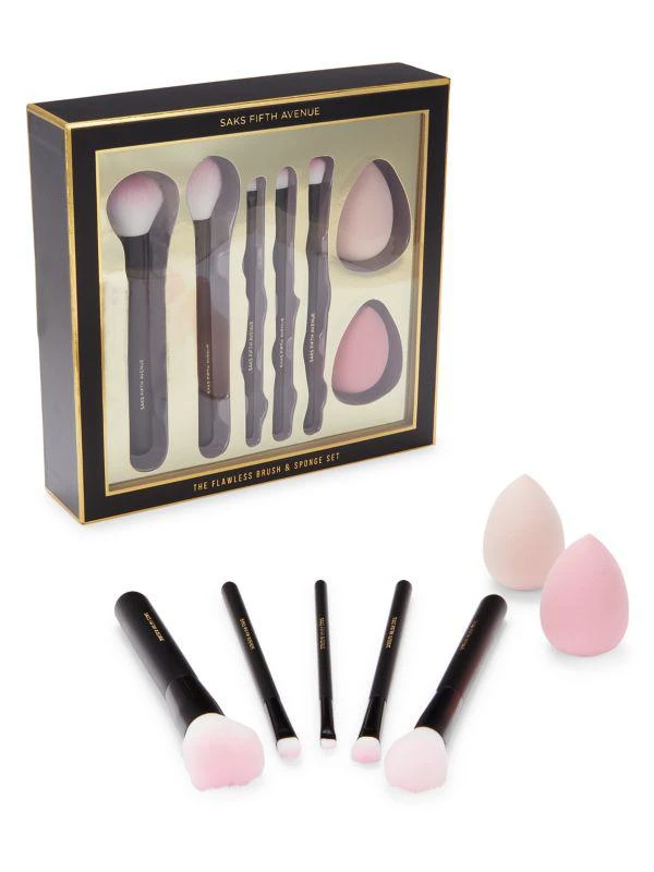 Saks Fifth Avenue The Flawless 7-Piece Brush & Sponge Set 1