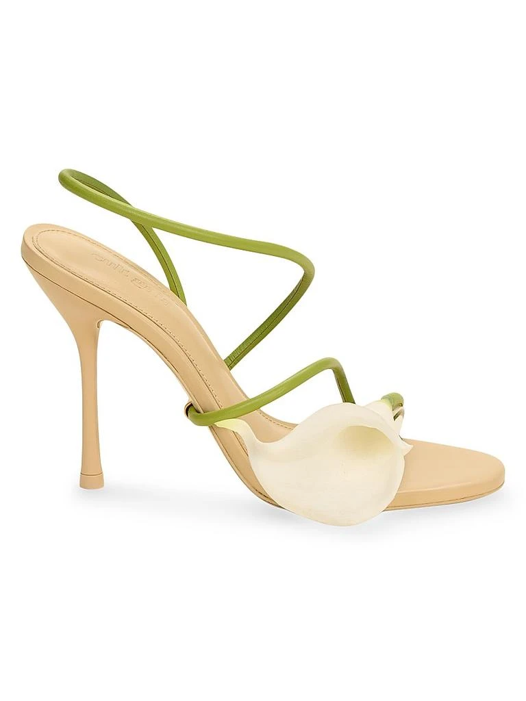 Cult Gaia Cassidy 110MM Floral Leather Sandals 1