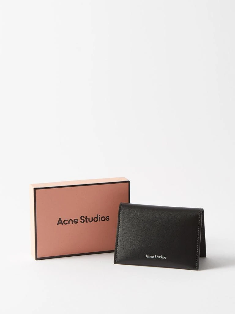 Acne Studios Logo-stamped leather bi-fold cardholder 5