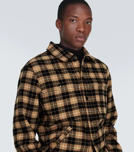 Kenzo Checked wool-blend overshirt 5