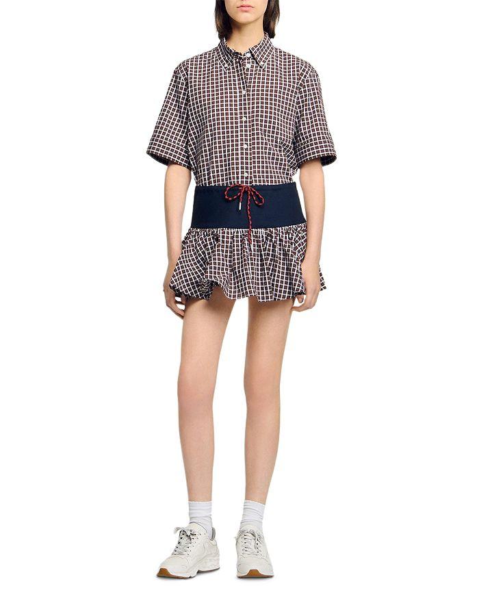 Sandro Checkered Skort
