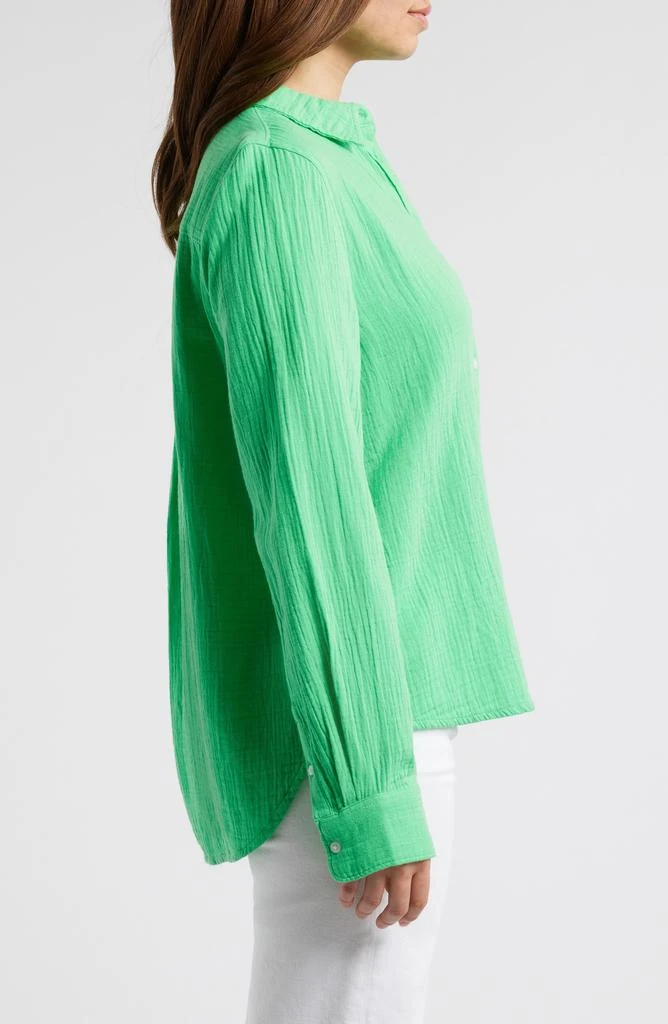 Caslon Casual Gauze Button-Up Shirt 3