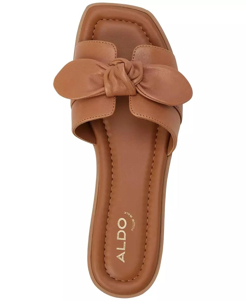 ALDO Women's Lavinia Knot-Trim Slide Flat Sandals 8