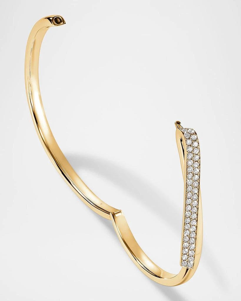 Hearts On Fire 18K Yellow Gold Inside Out Diamond Flip Bangle Bracelet 3