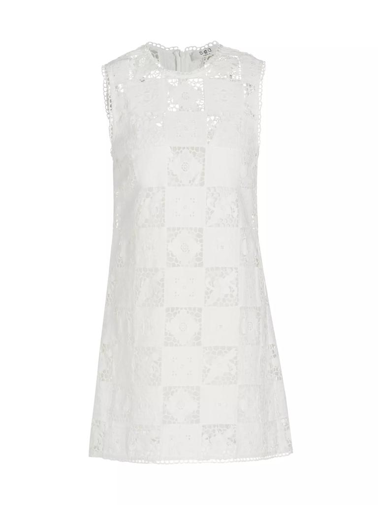 Sea Melia Patchwork Embroidered Shift Dress