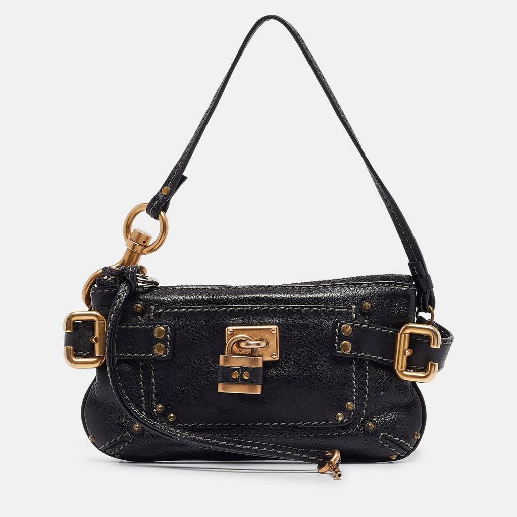 Chloe Chloe Black Leather Paddington Pochette Bag