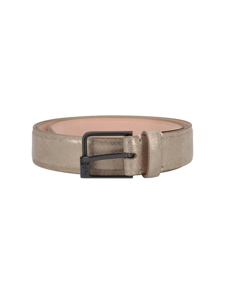 MAISON MARGIELA Cream Belt with Minimalist Design and Classic Buckle