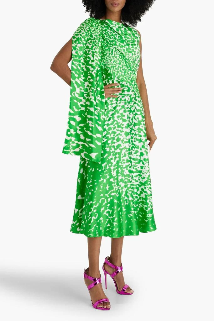 ROKSANDA Arista draped printed silk-satin midi dress 2