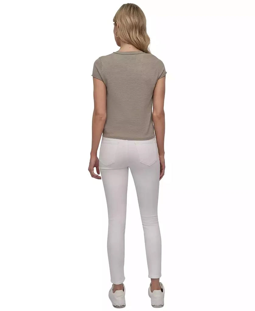 DKNY Petite Cap-Sleeve Crewneck T-Shirt 6