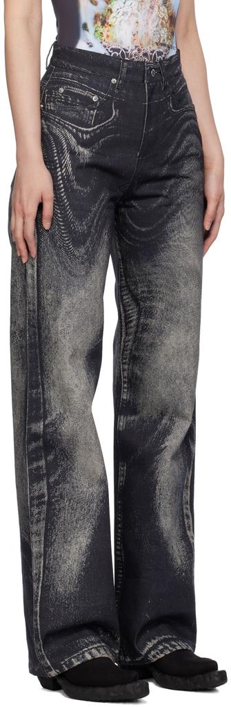 CAMPERLAB Black Printed Jeans