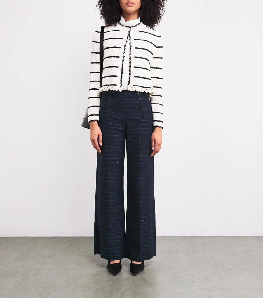 Claudie Pierlot Cotton-Blend Striped Trousers 2