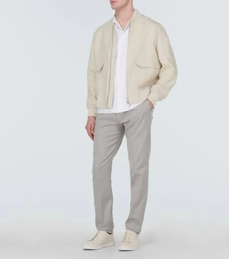 Thom Sweeney Mid-rise slim chinos 2