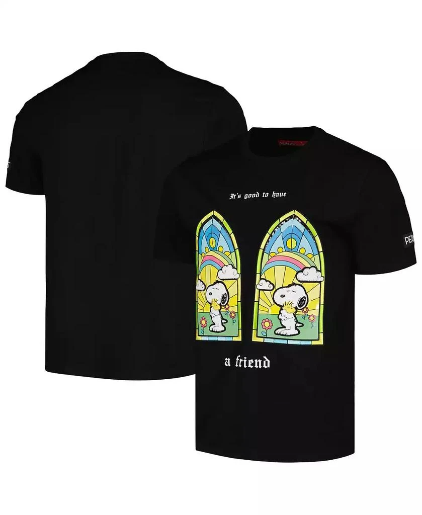 Freeze Max Men
s and Women
s Black Peanuts Snoopy a Friend T-Shirt