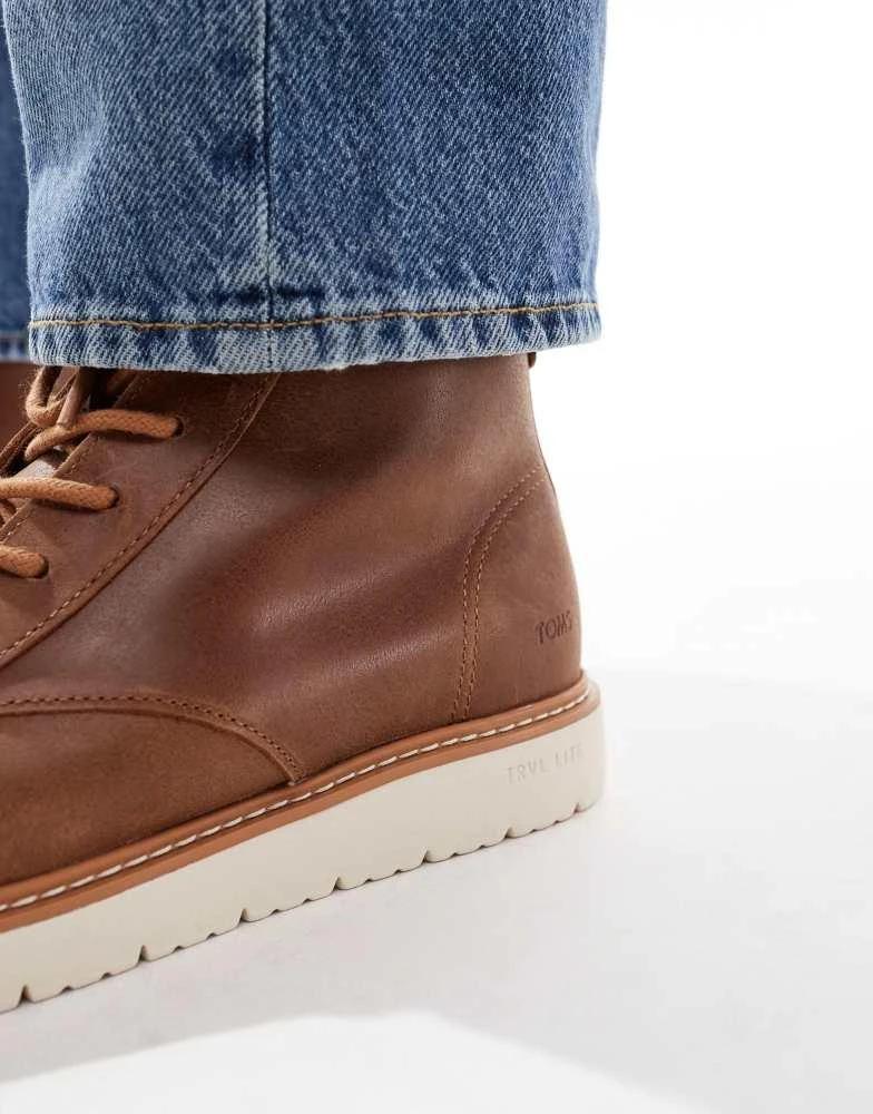 TOMS Men\'s Tan Leather Lace-Up Boots TOMS Navi TRVL Lite Ranger Leather Men main image 4