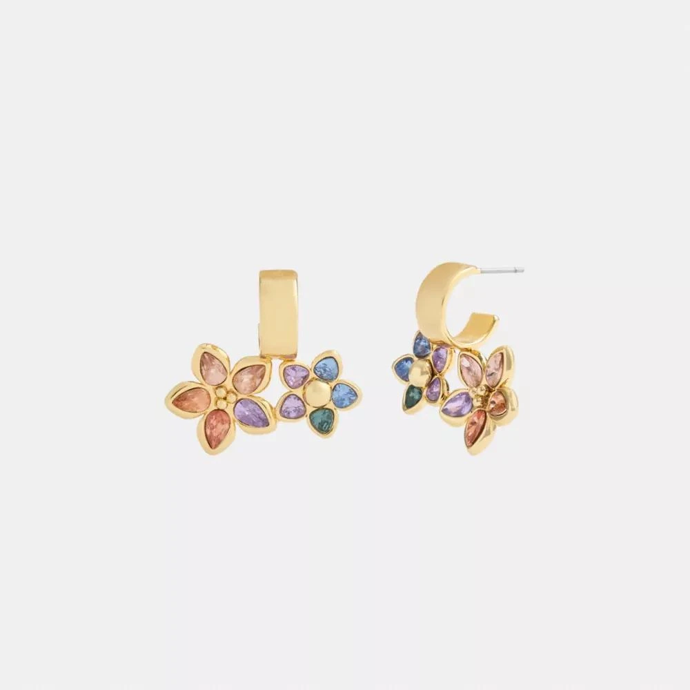 COACH® Wildflower Huggie Earrings 1