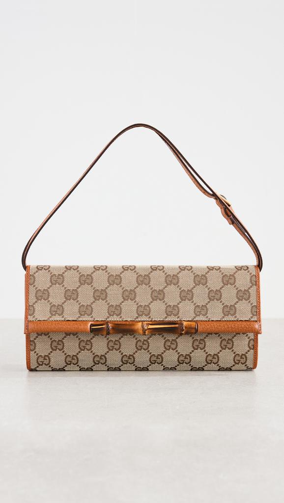 Shopbop Archive Gucci Bamboo Bar Clutch Bag, GG Canvas