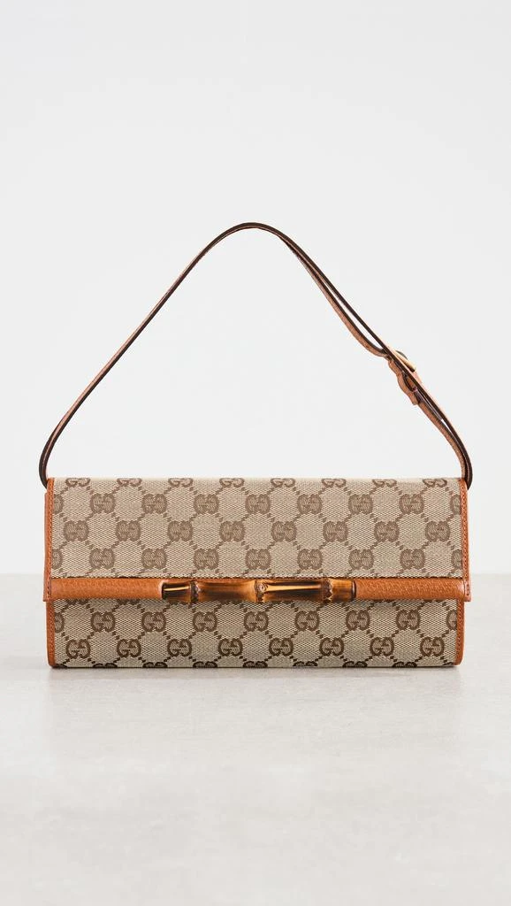 Shopbop Archive Gucci Bamboo Bar Clutch Bag, GG Canvas 1