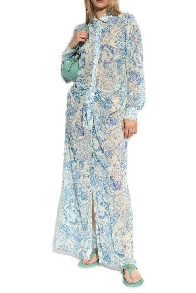 Versace Versace Long-Sleeved Draped Dress 4