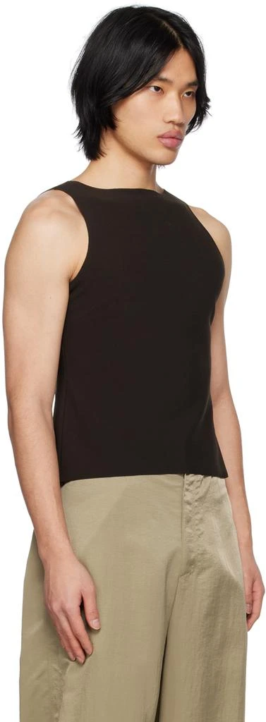 Birrot Brown Boat Neck Tank Top 2
