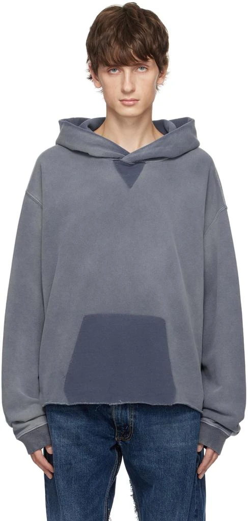 MAISON MARGIELA Blue Faded Hoodie 1
