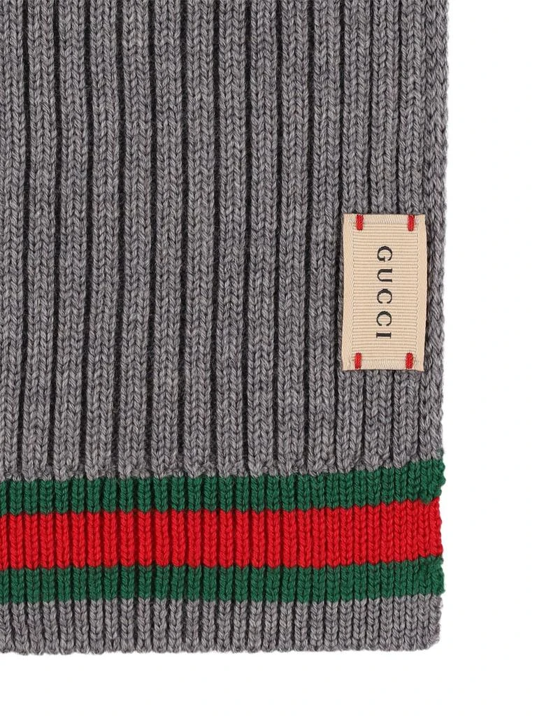 GUCCI Webbing Wool Scarf 1