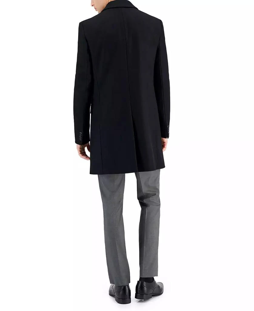 Hugo Boss Men's Slim-Fit Wool Classic Black Overcoat 2