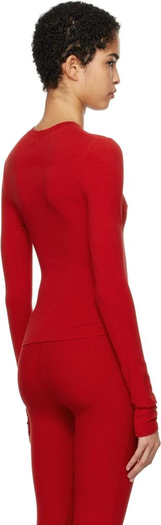 SKIMS Red Cotton Jersey Long Sleeve T-shirt 3