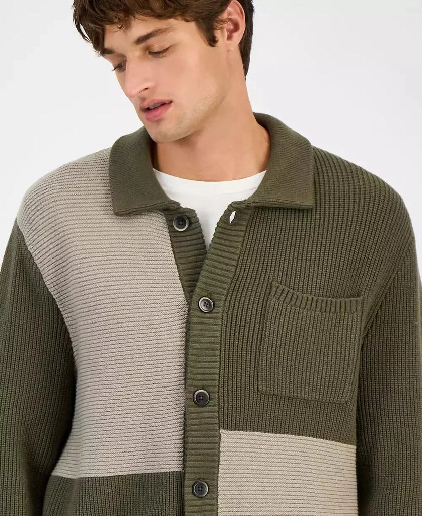Sun + Stone Men's Colorblocked Cardigan, Macy's Exclusive 3