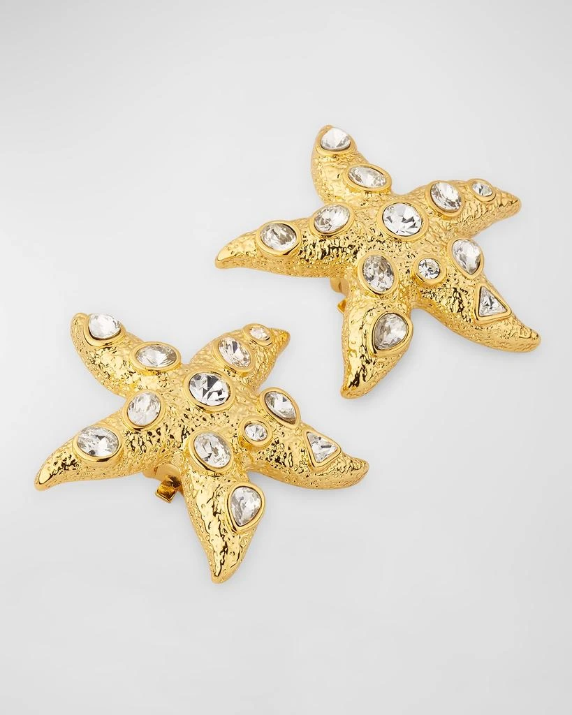 Kenneth Jay Lane Gemstone Starfish Clip Earrings 3