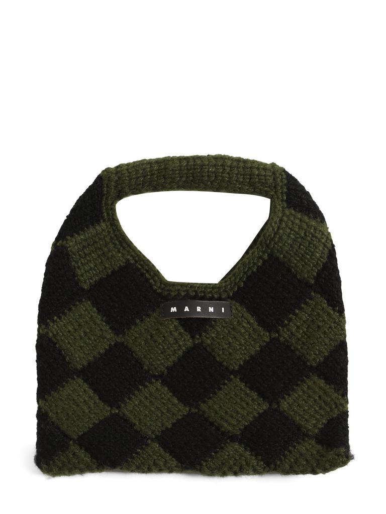 MARNI JUNIOR Color Block Woven Tote Bag W/ Logo