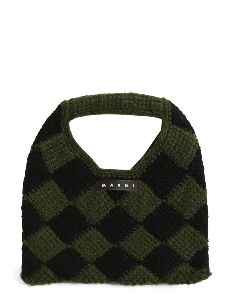 MARNI JUNIOR Color Block Woven Tote Bag W/ Logo 1