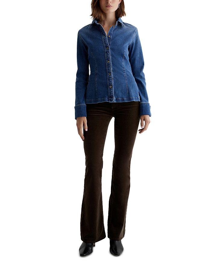 AG Cheryl Long Sleeve Fitted Denim Shirt