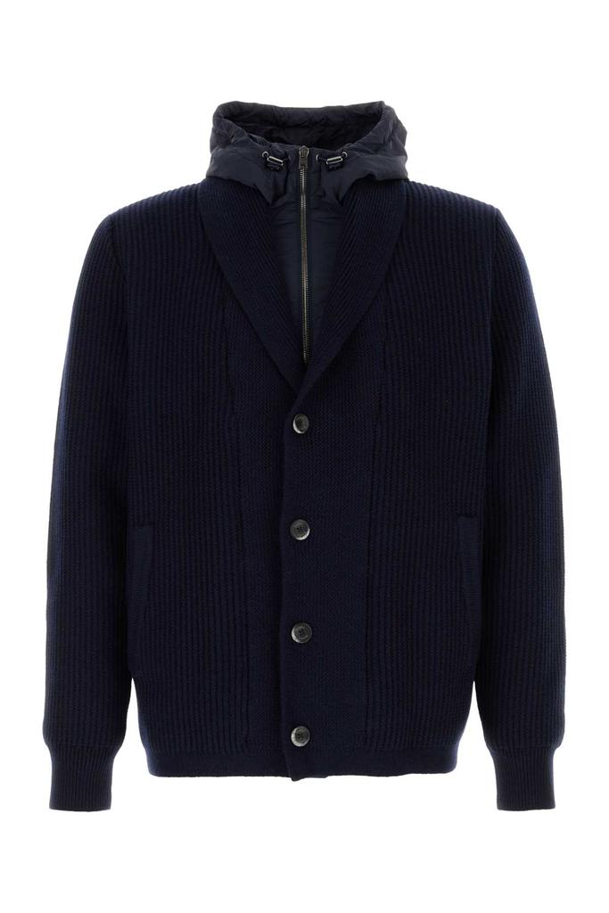 Herno Navy Blue Wool Jacket