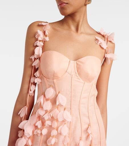 Zimmermann Dawning linen and silk midi dress - Dresses