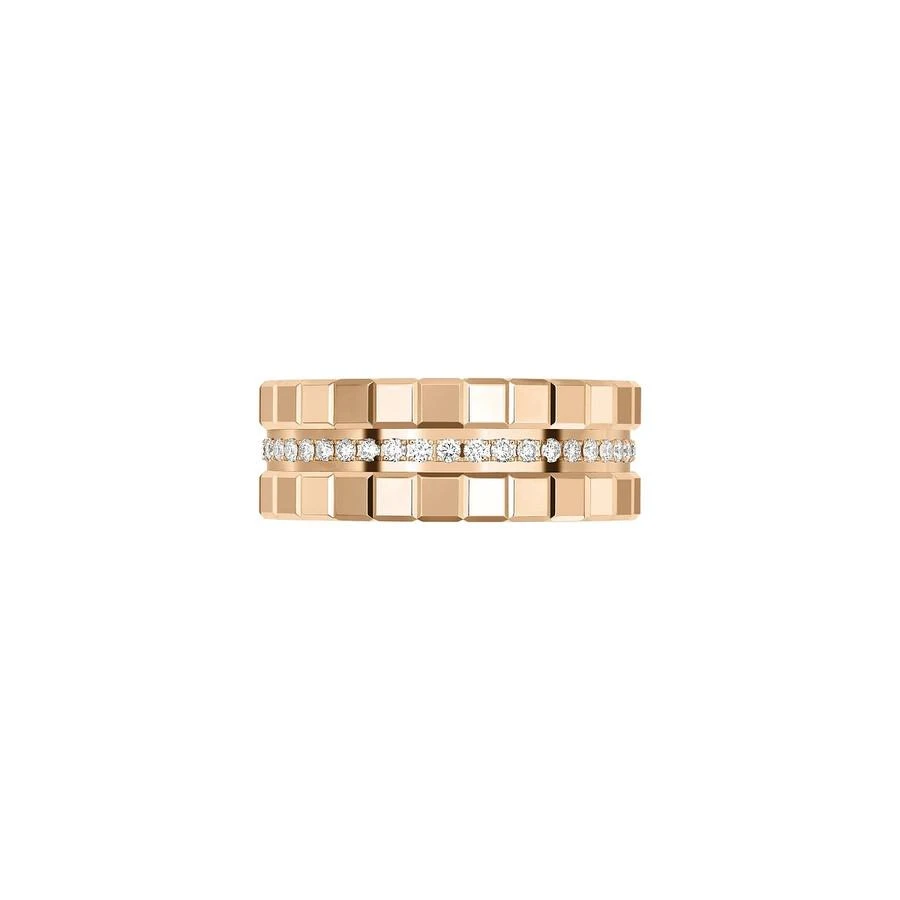 Chopard 18k Rose Gold Ice Cube Diamond Ring 2
