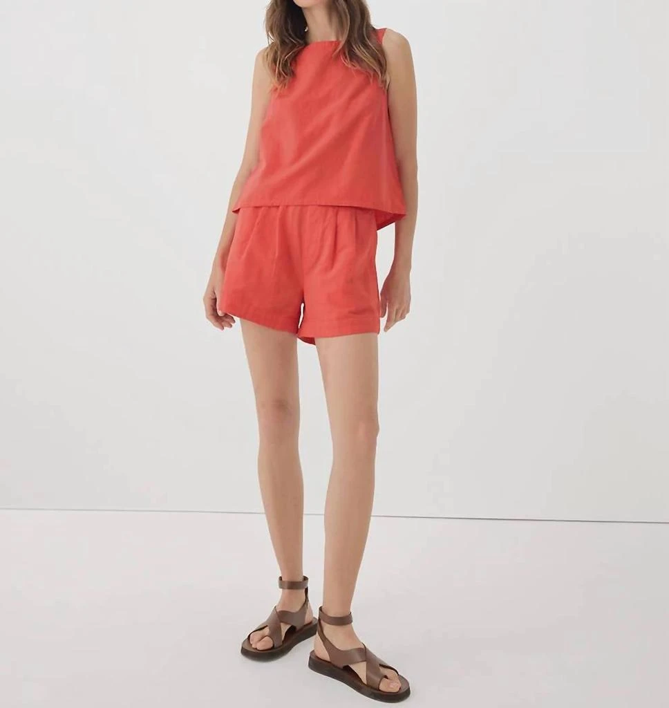 Pact Women's Canopy Linen Blend Tulip Back Tank 4