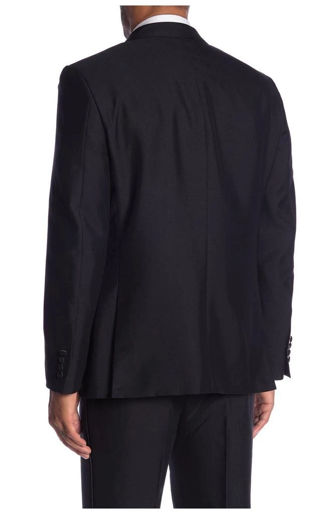 SAVILE ROW CO Thruxton Black One Button Peak Lapel Modern Fit Tuxedo Jacket 2