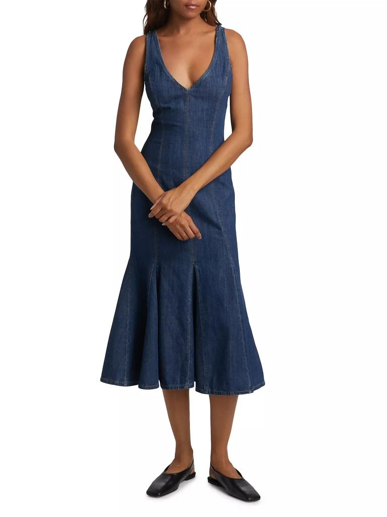 Reformation Serafina Denim Midi-Dress 2