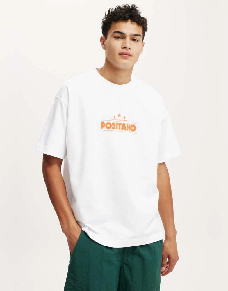Cotton:On Cotton On Box fit graphic t-shirt in white 1