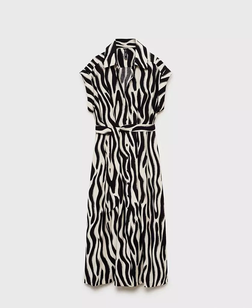 Mango Women's Zebra Shirt Dress 2