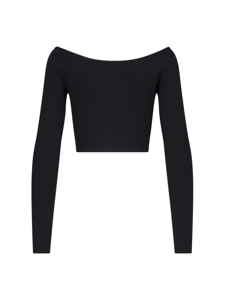 Diesel M-Vera-Ls Ribbed Knit Off-The-Shoulder Top – On Sale Now