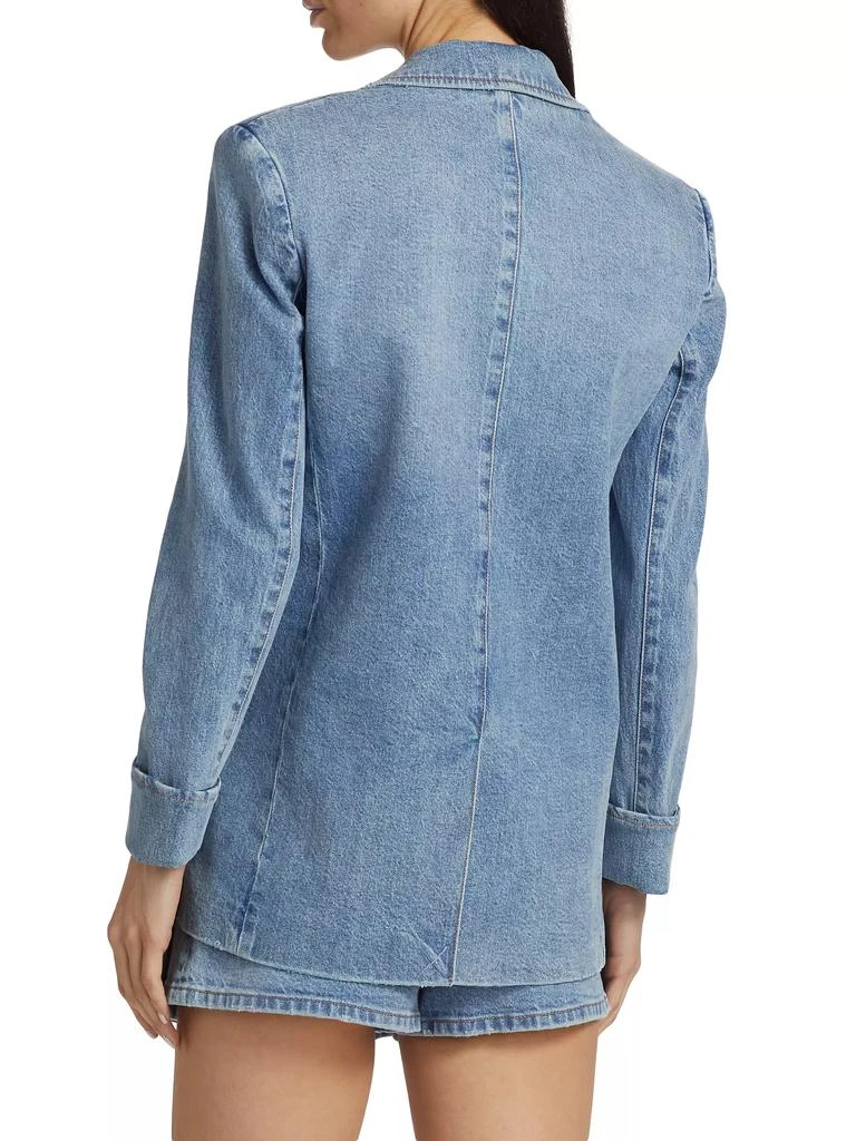 Alice + Olivia Justin Cotton Roll-Cuff Blazer 5