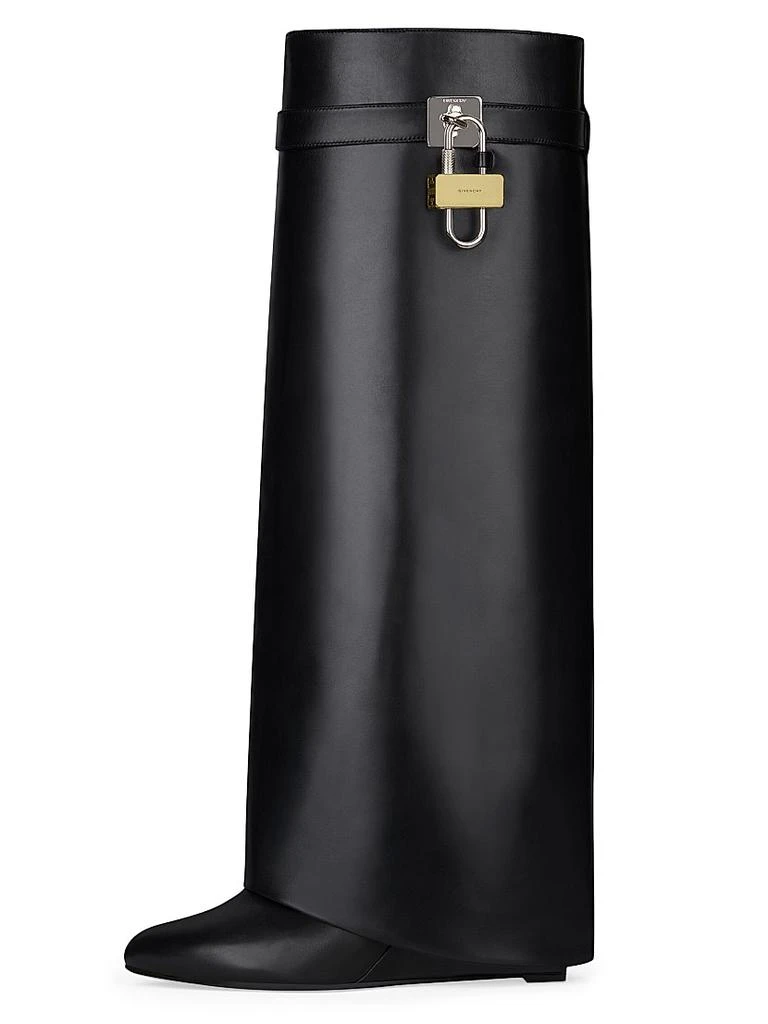 Givenchy Shark Lock Leather Boots with Wide Calf 3