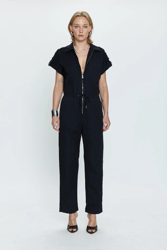 Pistola Denim Jordan Short Sleeve Zip Front Jumpsuit - Fade to Black 3