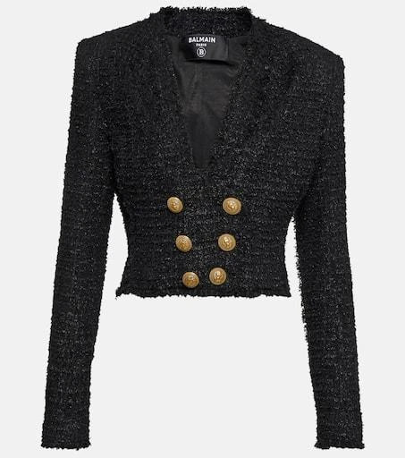 Balmain Embellished tweed jacket 1