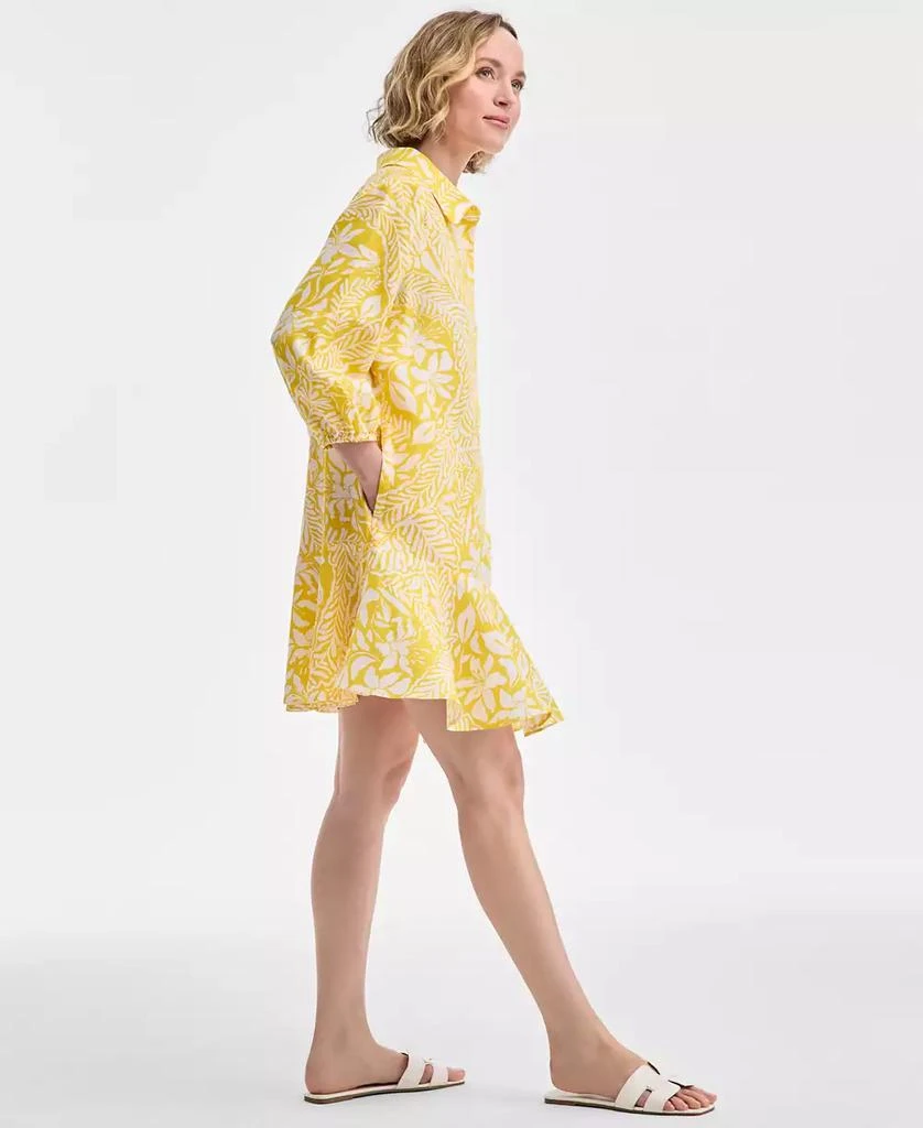 Charter Club Petite 100% Linen Flounce-Hem Shirtdress, Exclusively at Macy's 3