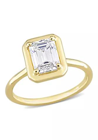Belk & Co. Co. Lab Created Octagon Created Moissanite Engagement Ring In 10K Yellow Gold