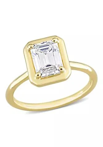 Belk & Co. Co. Lab Created Octagon Created Moissanite Engagement Ring In 10K Yellow Gold 1