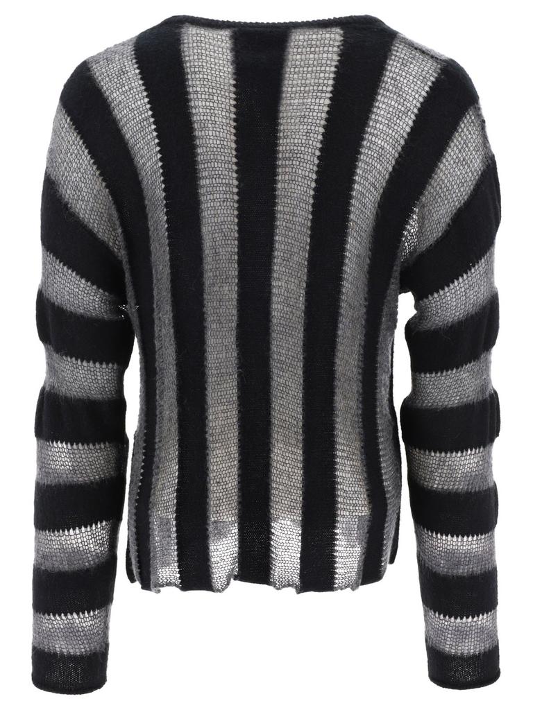 Brain Dead Brain Dead Fuzzy Threadbare Striped Jumper